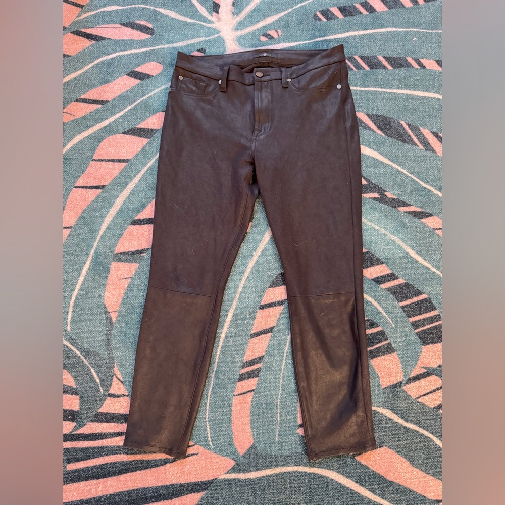 7 For All Mankind Black Skinny Pants